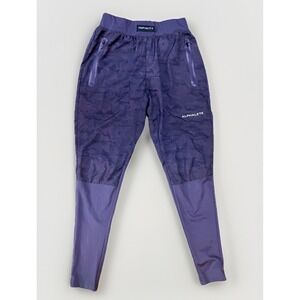 Alphalete Infinity Jogger Tech Pants Men Medium Purplish Gray Camo Pockets Vents